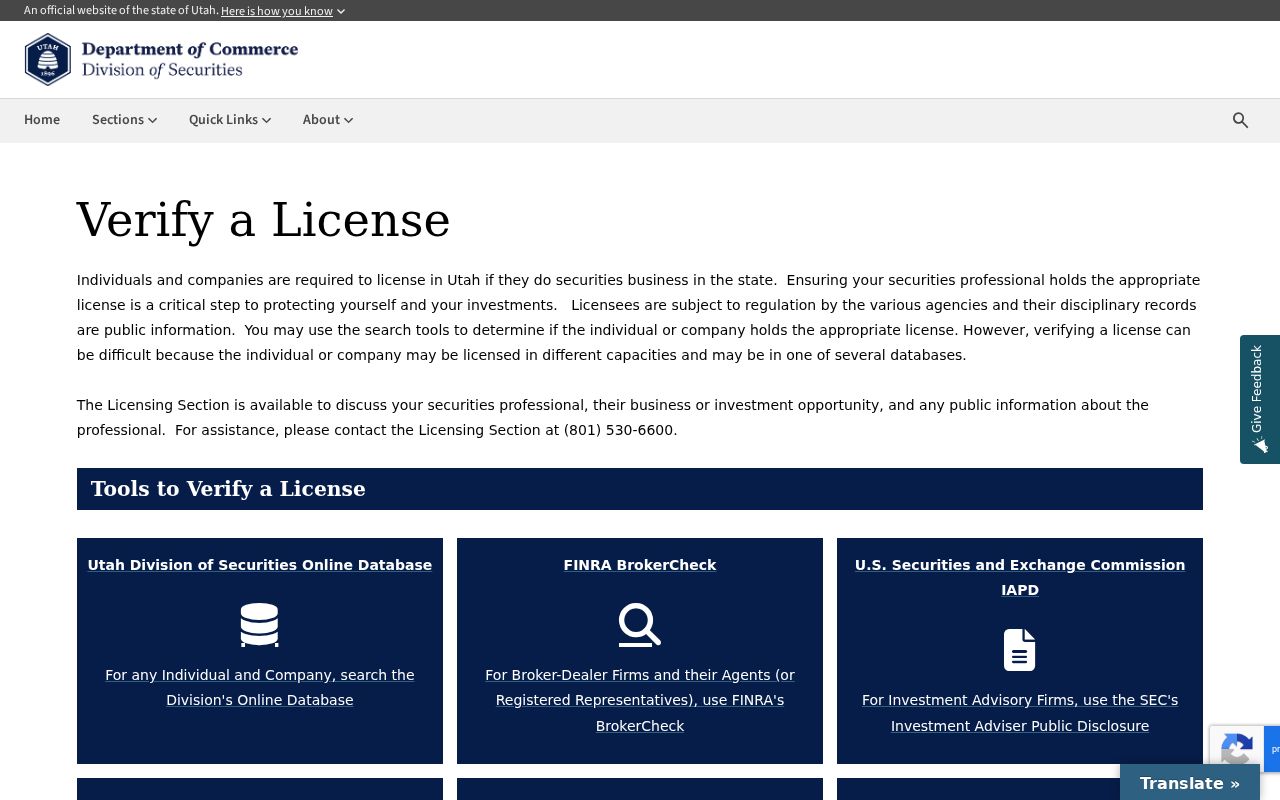 West Valley City people search using the Utah professional license verification portal